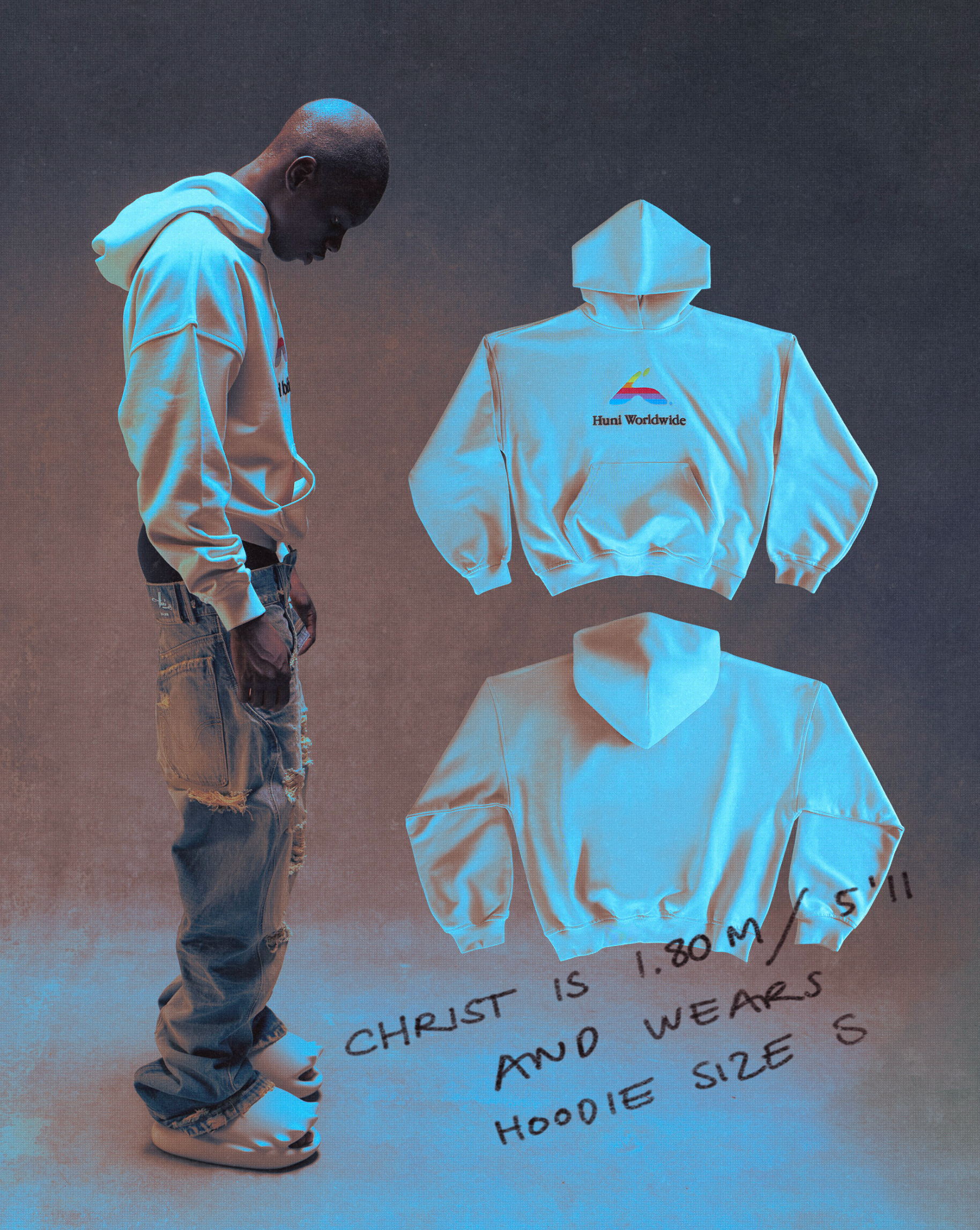 1980s Logo Hoodie - Off-White - by Mona Thomas – Huni Design