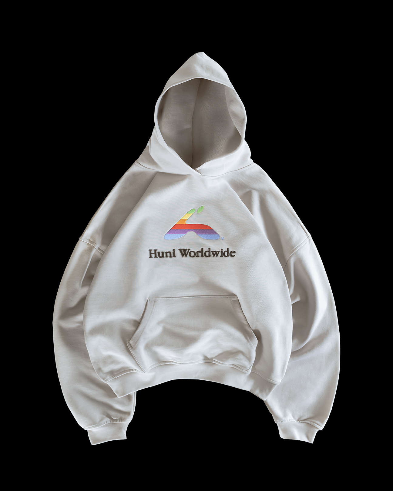 1980s Logo Hoodie - Off-White - by Mona Thomas – Huni Design 1980s Logo Hoodie - Off-White - by Mona Thomas – Huni Design