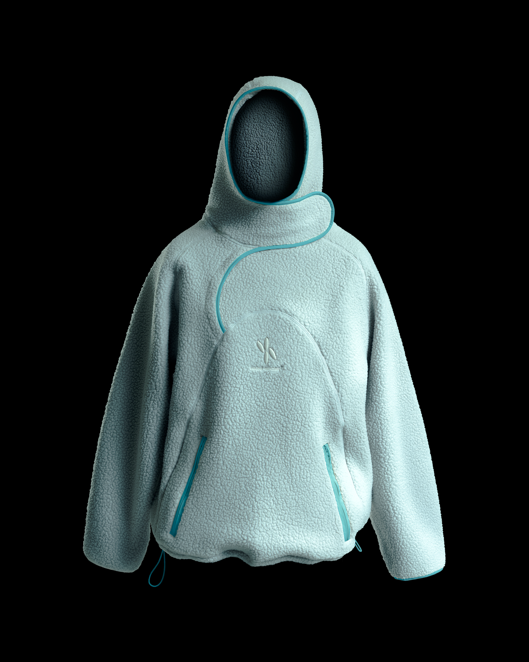 Fleece Hoodie - Blue – Huni Design