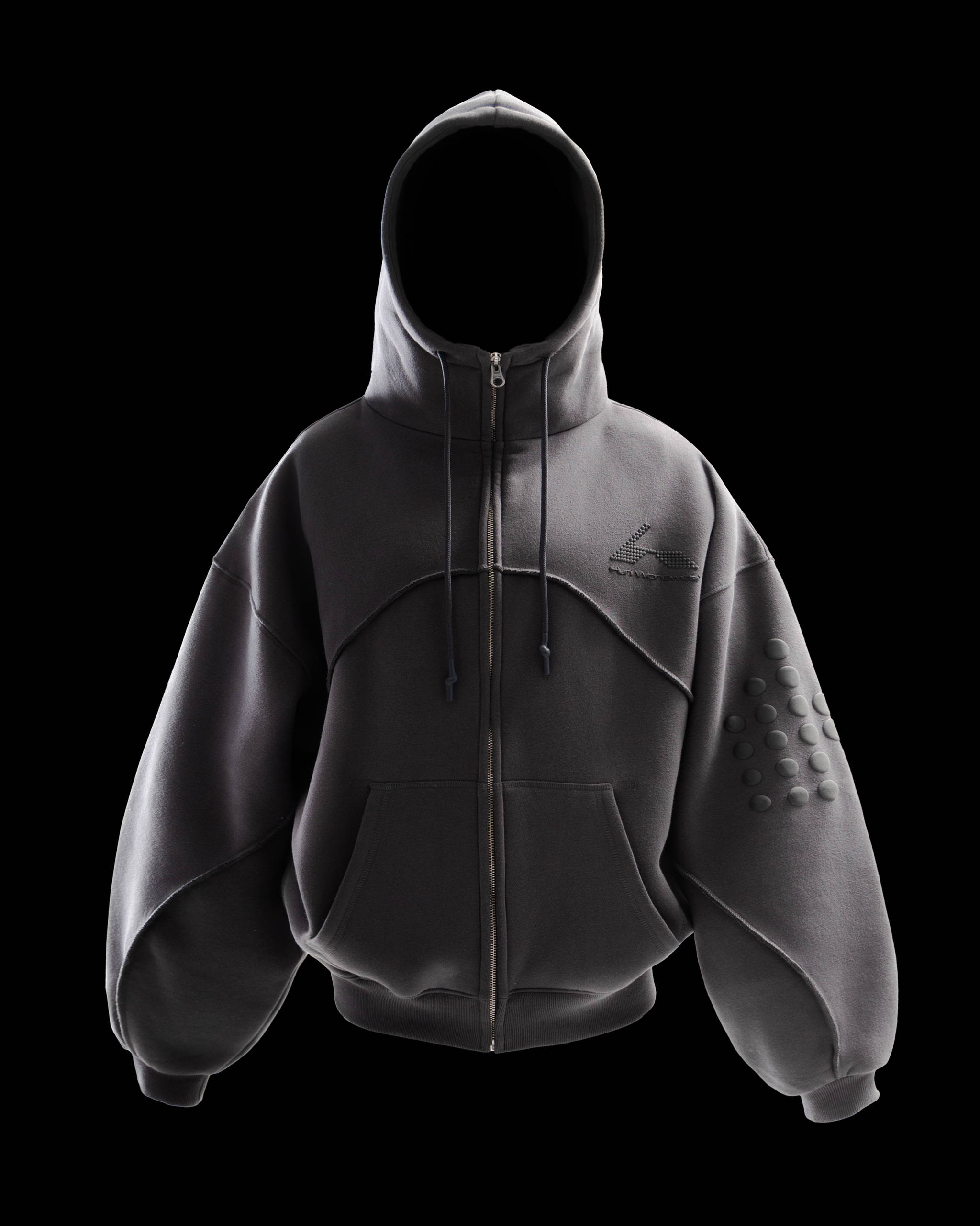 Zip-Up Hoodie - Black – Huni Design