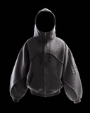 Zip-Up Hoodie - Black