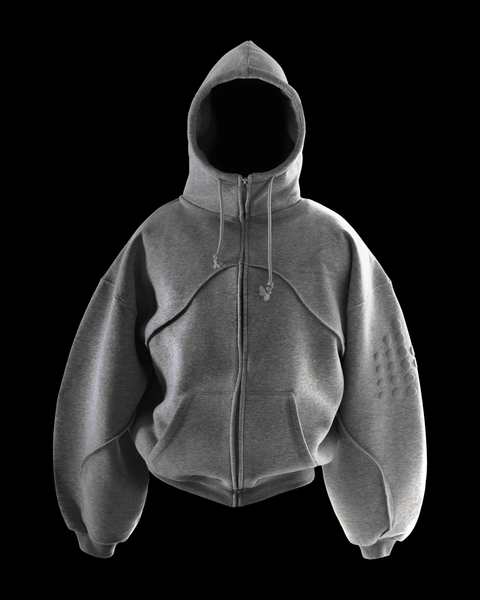 Zip-Up Hoodie - Medium Heather Grey – Huni Design
