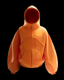 Zip-Up Hoodie - Orange