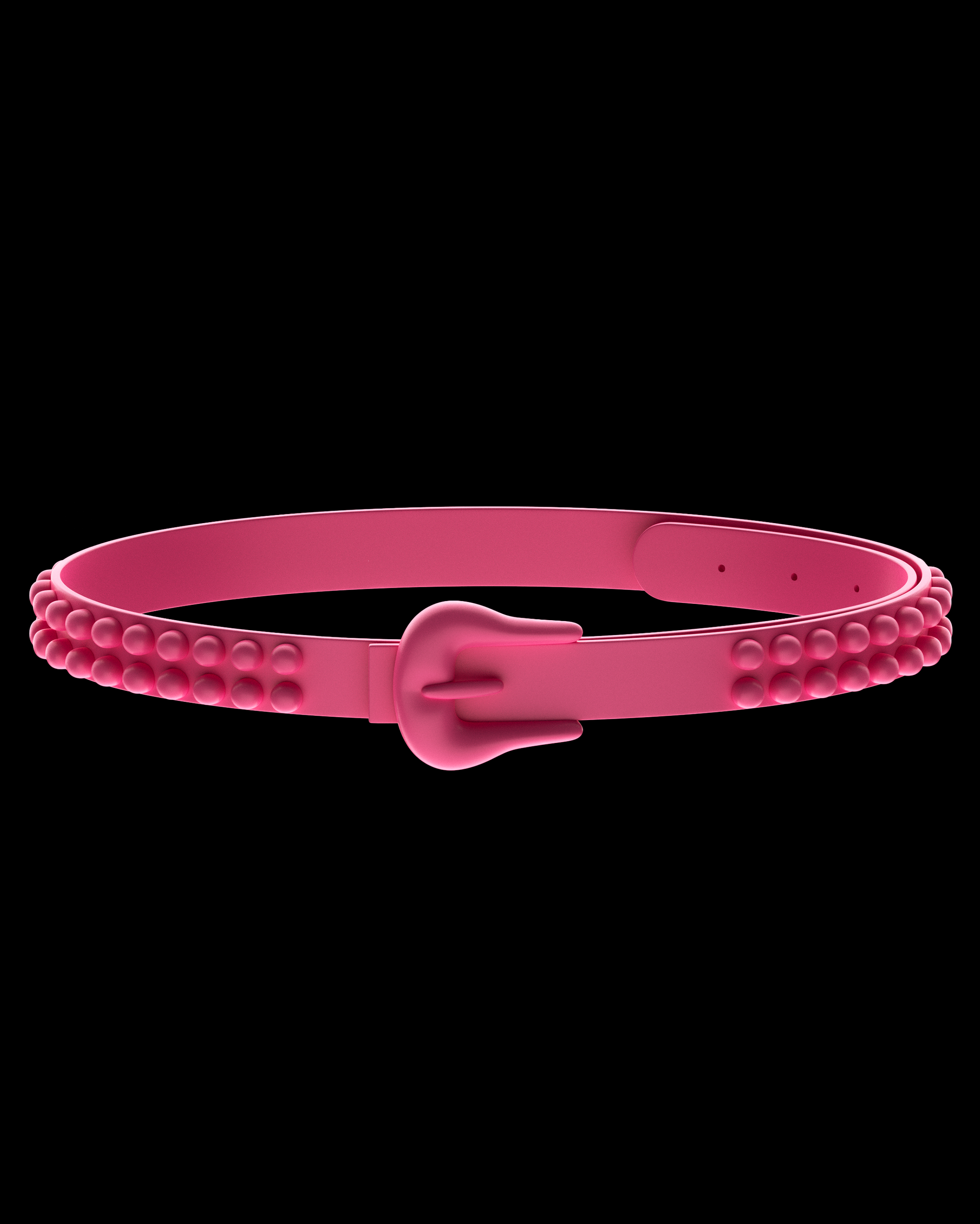 Pink leather stud belt! Pyramid Studded Belt Punk Rock Fashion Y2K Pink Faux Leather  main image 2