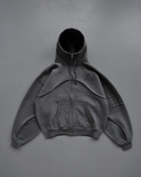 Zip-Up Hoodie - Black